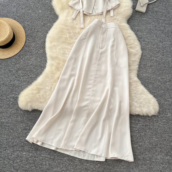 Light waistcoat pinched waist tops a set for women - Image 6