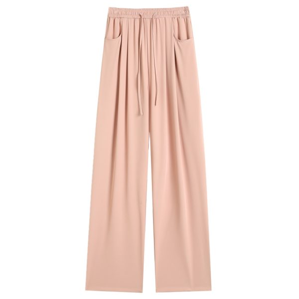 Ice silk slim Casual suit pants loose drape wide leg pants - Image 13
