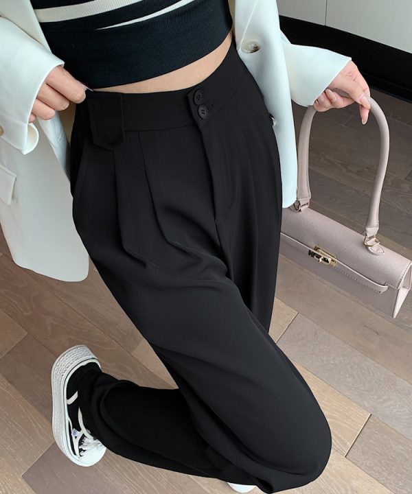 Slim straight pants summer Casual wide leg pants for women - Image 4