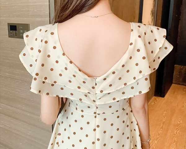 Summer chiffon dress France style flat shoulder jumpsuit - Image 8
