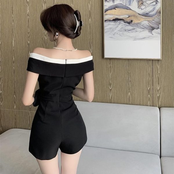 France style shorts short sleeve jumpsuit - Image 5