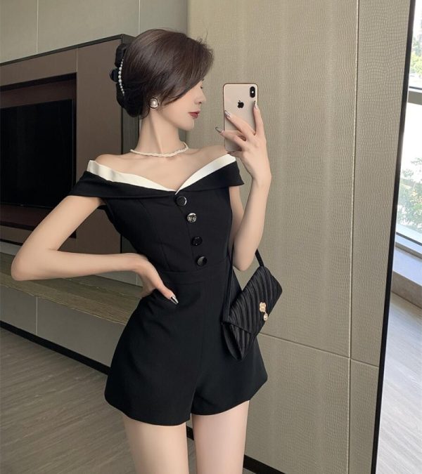 France style shorts short sleeve jumpsuit - Image 8