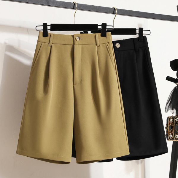 High waist slim five pants summer khaki business suit - Image 2