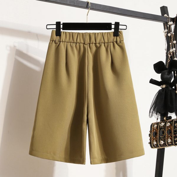 High waist slim five pants summer khaki business suit - Image 6