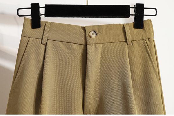 High waist slim five pants summer khaki business suit - Image 7