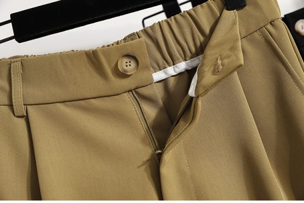 High waist slim five pants summer khaki business suit - Image 8