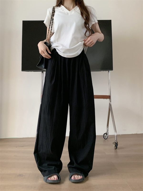 Straight pants Japanese style wide leg pants for women - Image 2