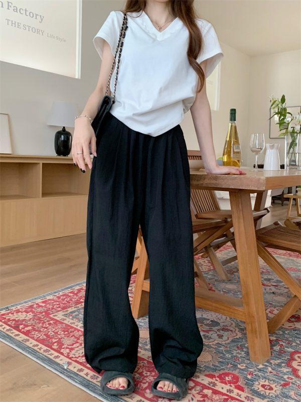 Straight pants Japanese style wide leg pants for women - Image 3