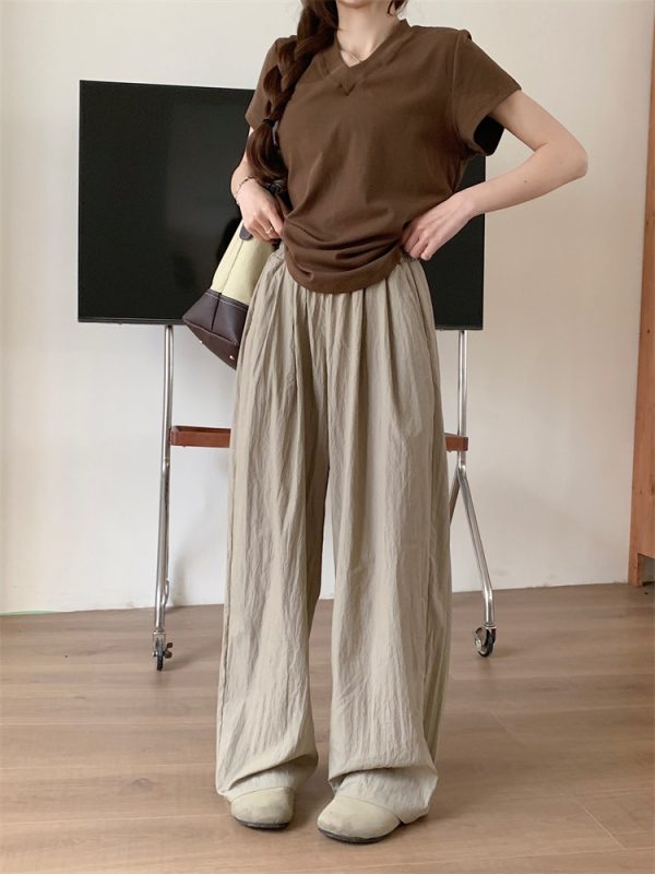 Straight pants Japanese style wide leg pants for women - Image 5