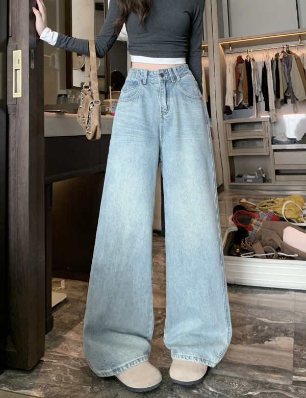 Loose spicegirl high waist straight pants jeans - Image 4