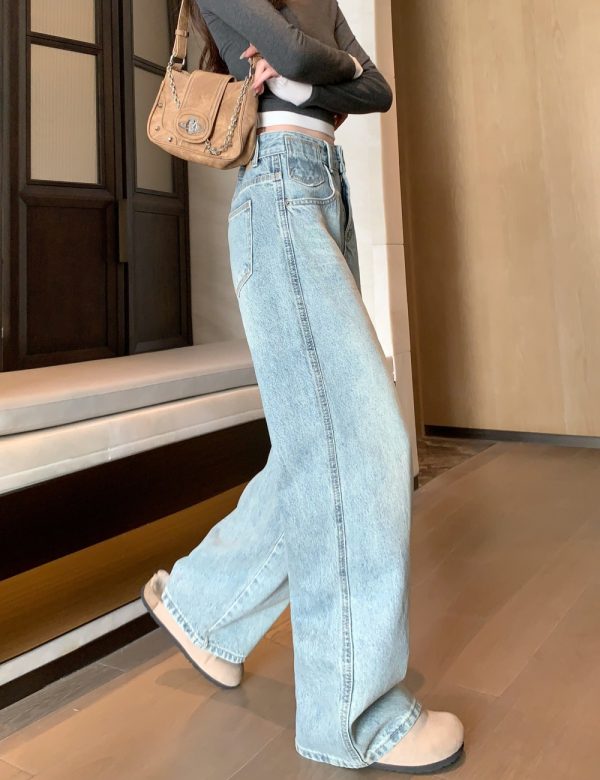 Loose spicegirl high waist straight pants jeans - Image 5