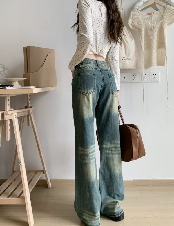 Micro speaker high waist jeans all-match pants for women - Image 3