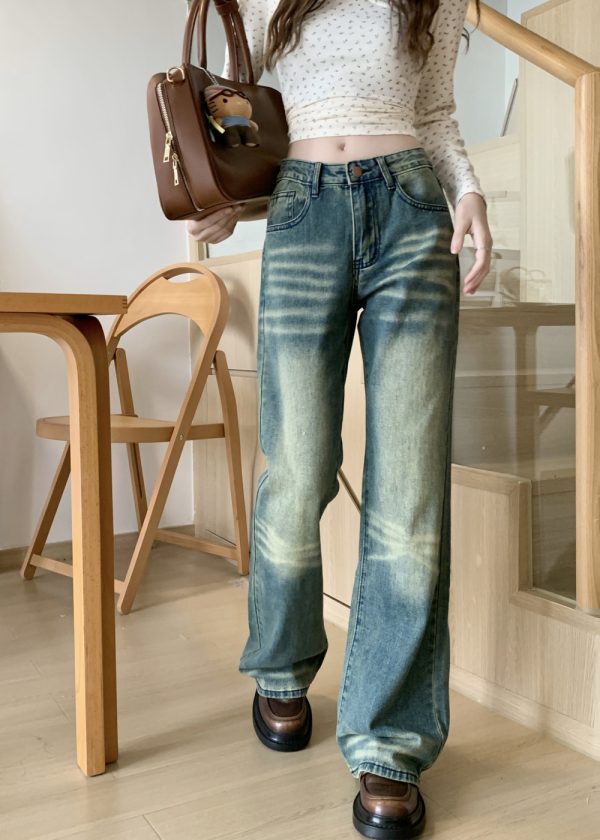 Micro speaker high waist jeans all-match pants for women - Image 4