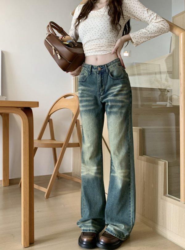 Micro speaker high waist jeans all-match pants for women - Image 5