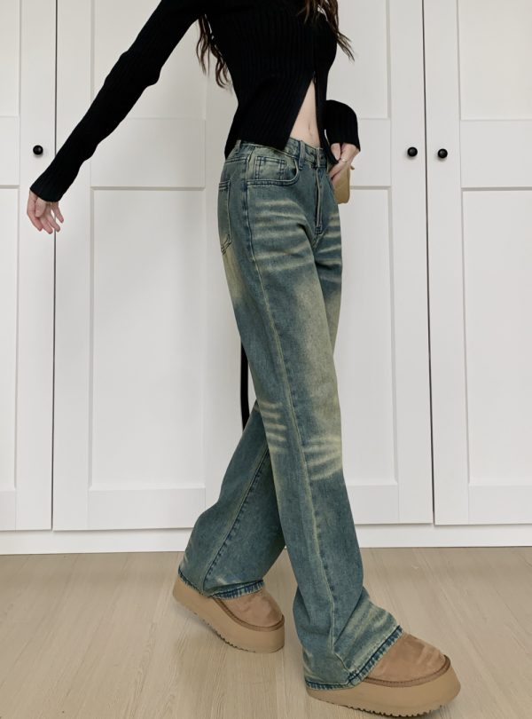 Micro speaker high waist jeans all-match pants for women - Image 6
