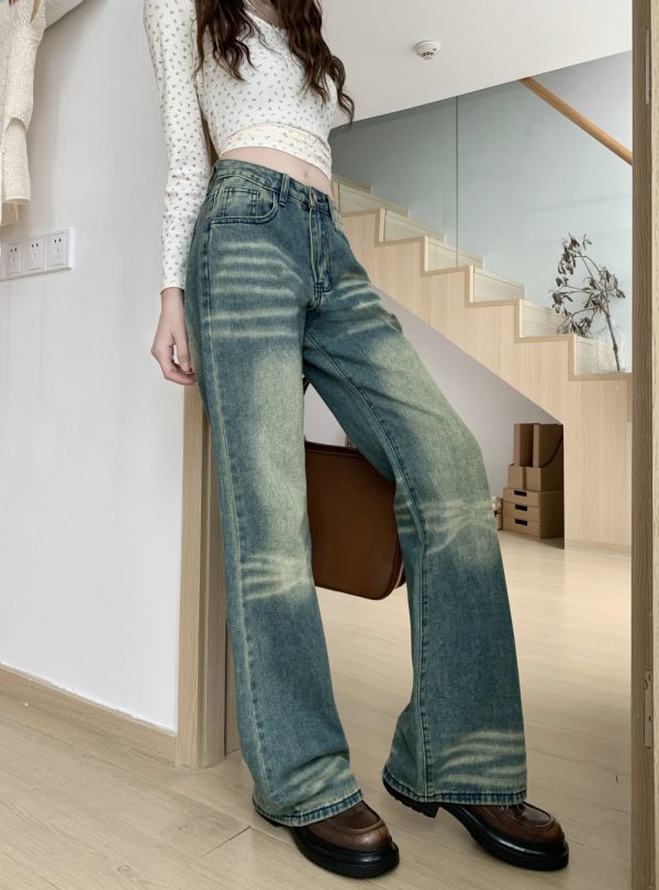 Micro speaker high waist jeans all-match pants for women - Image 7