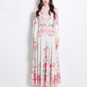 Long spring skirt national style tops a set