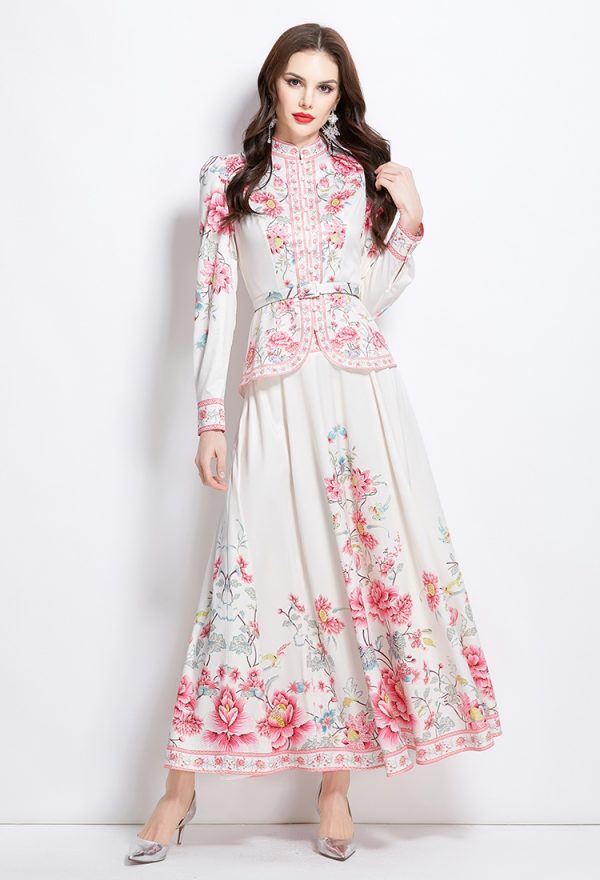 Long spring skirt national style tops a set - Image 3