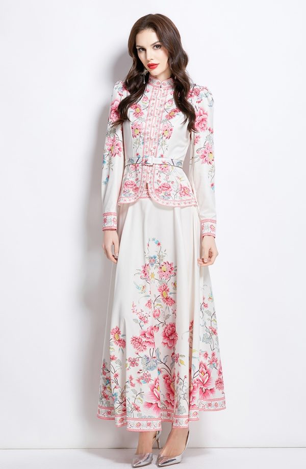 Long spring skirt national style tops a set - Image 4