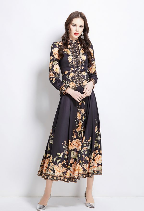 National style long skirt spring tops a set - Image 2