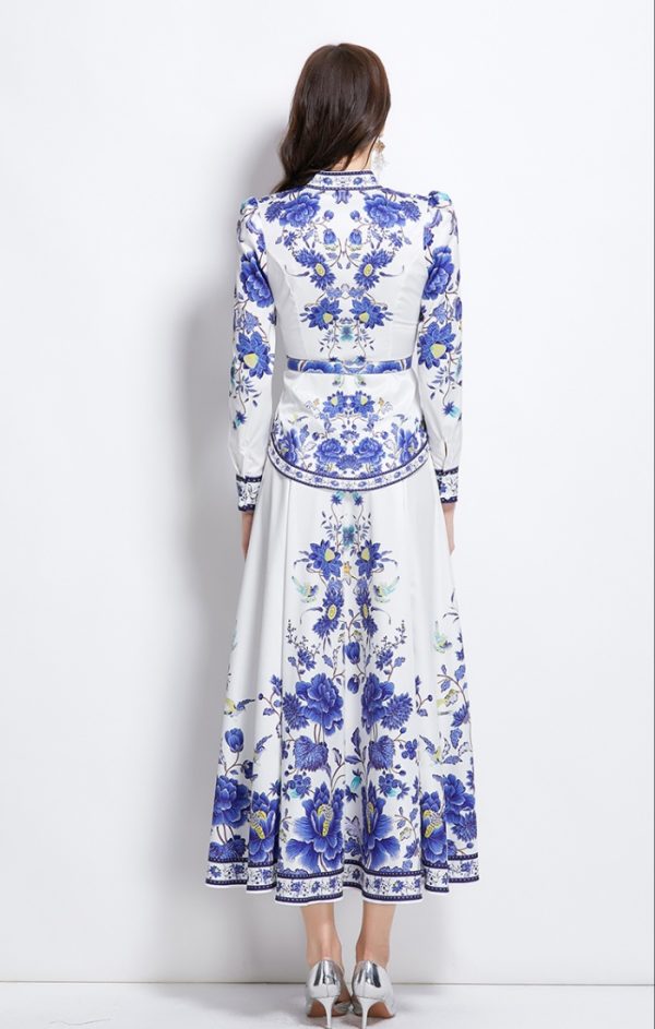 National style long tops spring skirt a set - Image 5