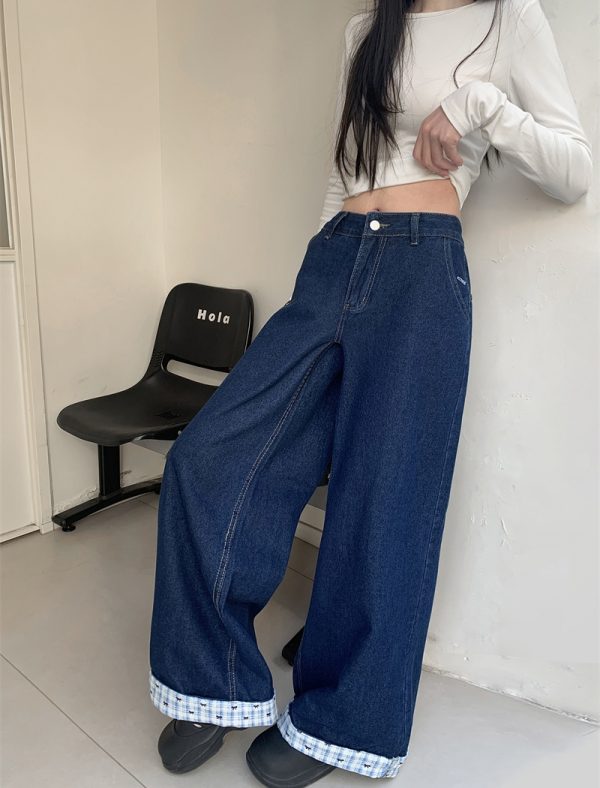 Mopping spring pants denim loose long pants for women - Image 3