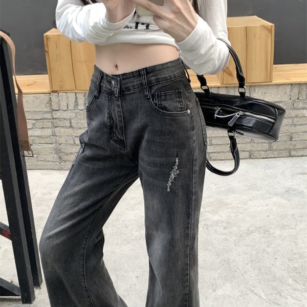 Spicegirl denim pants micro speaker low-waist long pants - Image 2