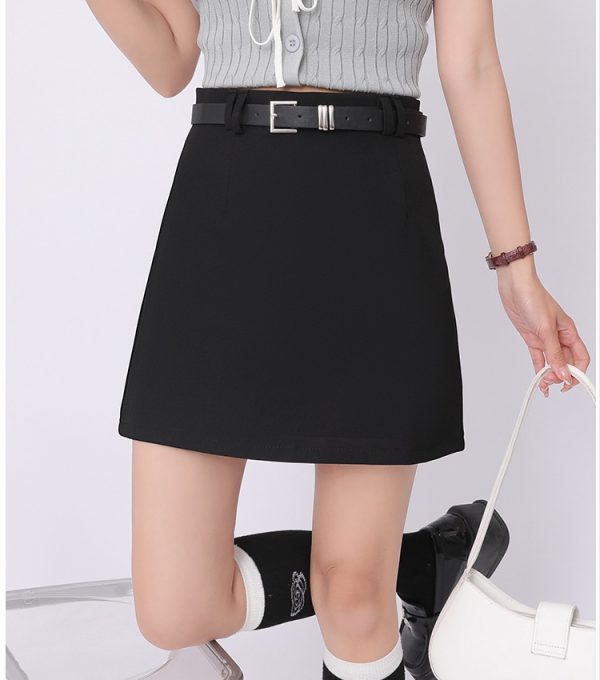 Gray slim skirt package hip short skirt for women - Image 4