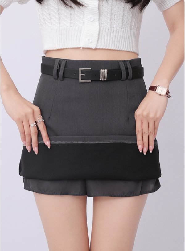 Gray slim skirt package hip short skirt for women - Image 6