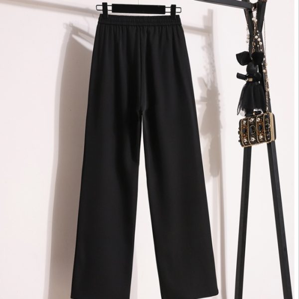 Drape wide leg pants straight suit pants for women - Image 4