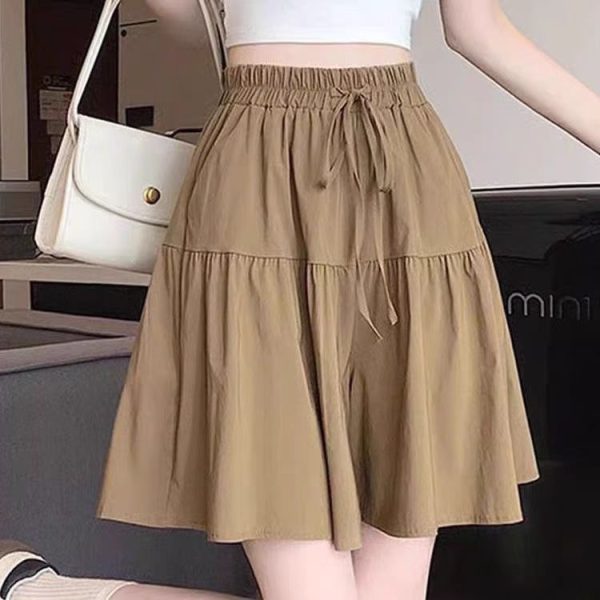 Ice silk lazy wide leg pants thin shorts for women - Image 4