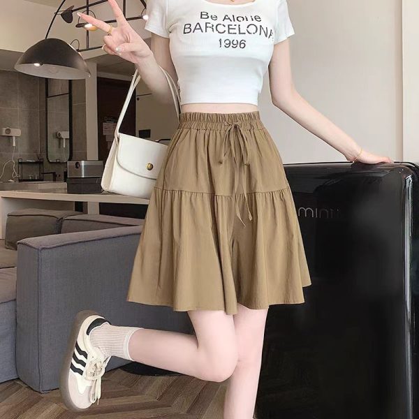 Ice silk lazy wide leg pants thin shorts for women - Image 5