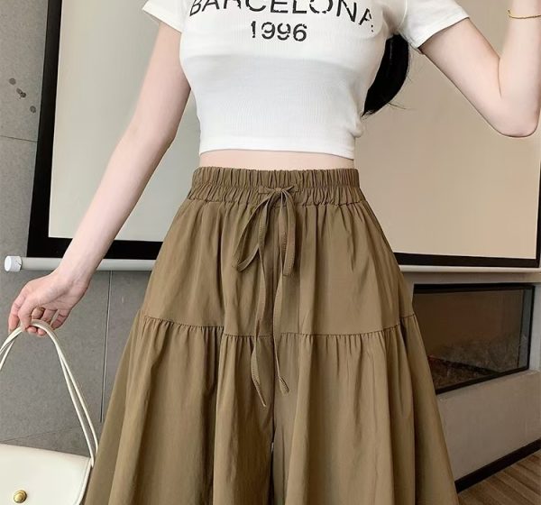 Ice silk lazy wide leg pants thin shorts for women - Image 8