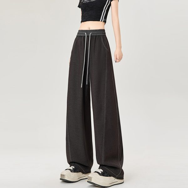 Drape denim wide leg pants spring and summer pants for women - Image 2