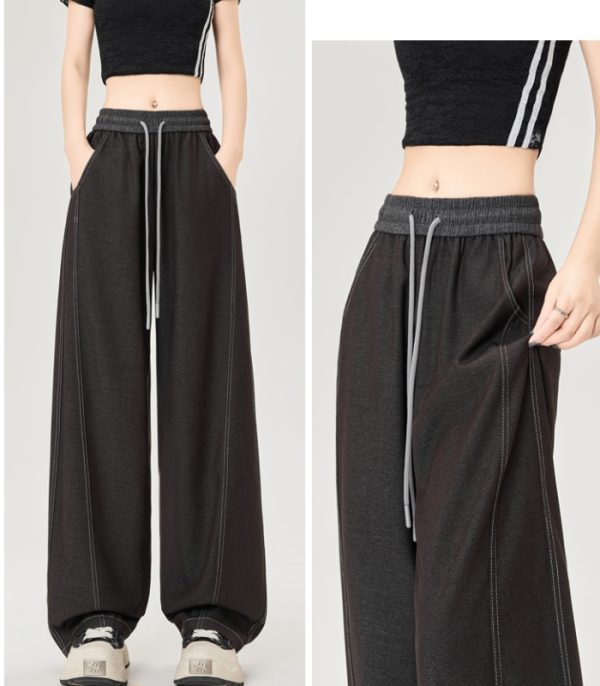 Drape denim wide leg pants spring and summer pants for women - Image 6