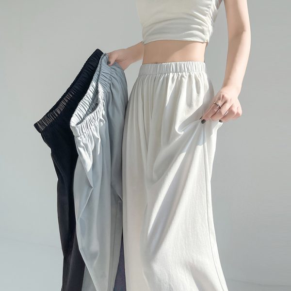 Casual wide leg pants white pants for women - Image 2