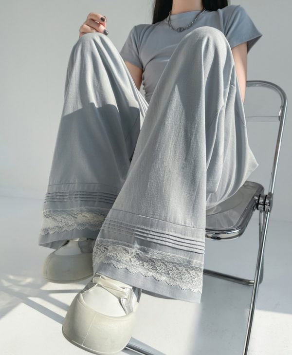 Casual wide leg pants white pants for women - Image 11