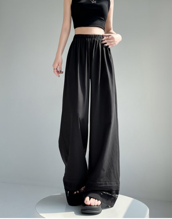 Casual wide leg pants white pants for women - Image 3