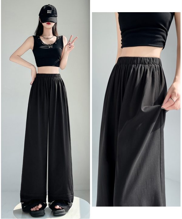 Casual wide leg pants white pants for women - Image 4