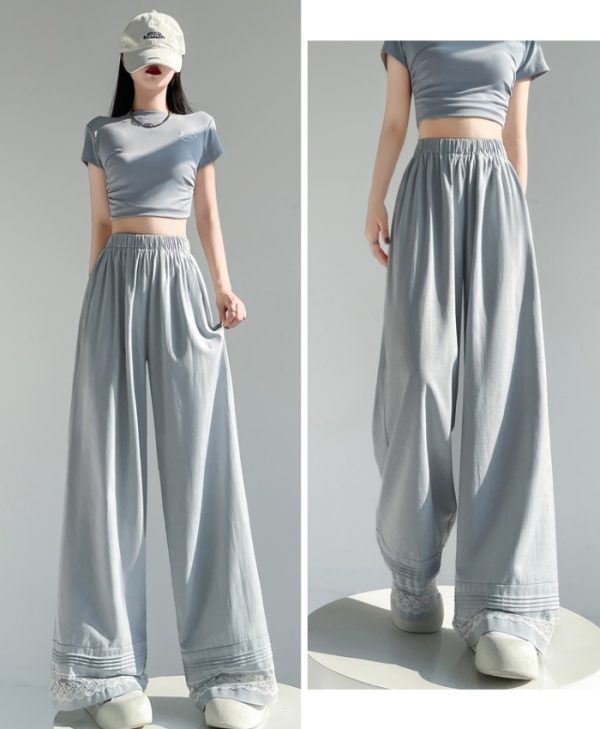 Casual wide leg pants white pants for women - Image 10