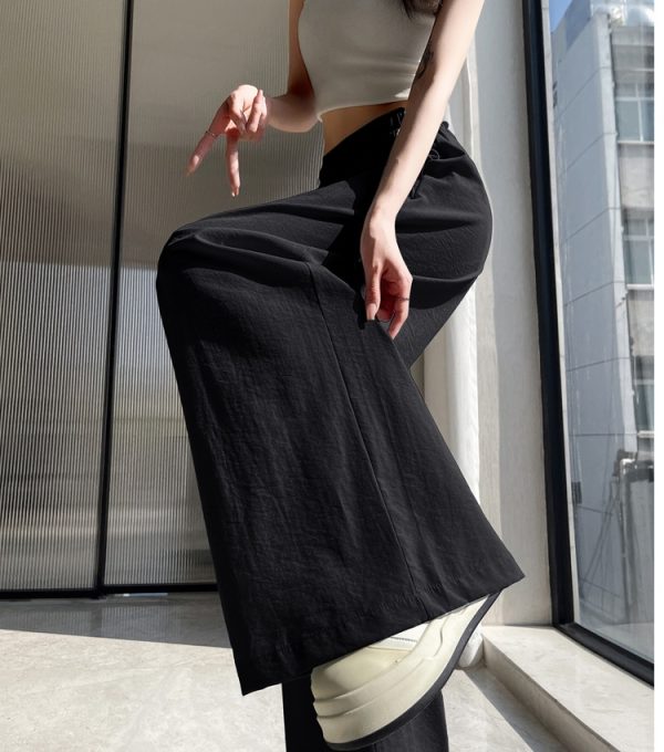 High waist pleated pants loose wide leg pants for women - Image 3