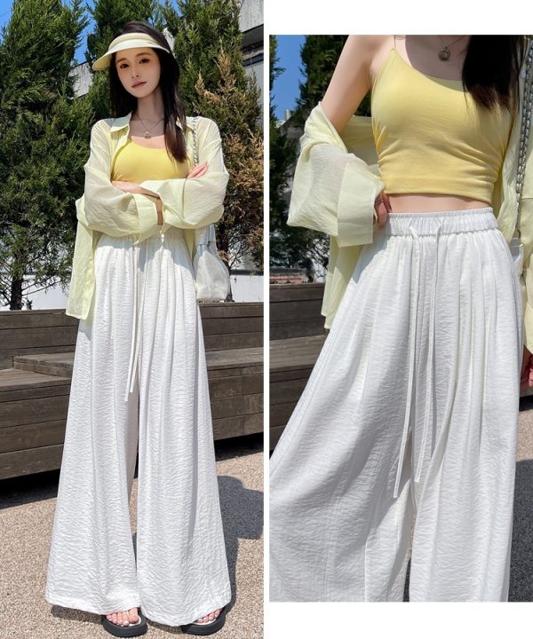 High waist pleated pants loose wide leg pants for women - Image 5