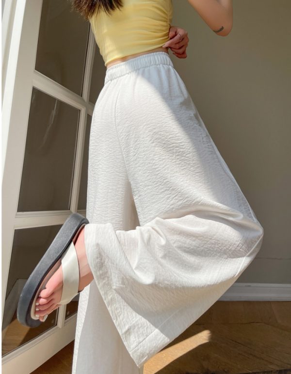 High waist pleated pants loose wide leg pants for women - Image 7