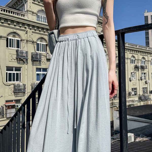 High waist pleated pants loose wide leg pants for women - Image 8