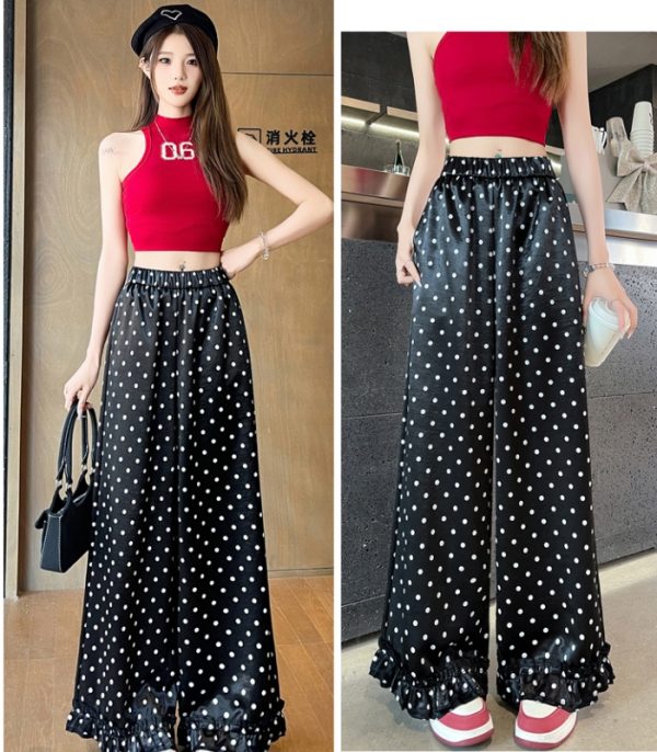 Spring and summer drape Casual wide leg pants for women - Image 2