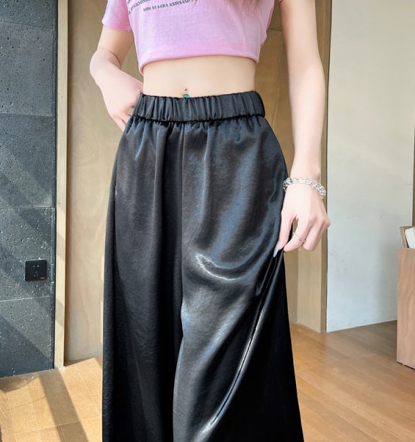 Drape wood ear spring and summer wide leg pants for women - Image 4