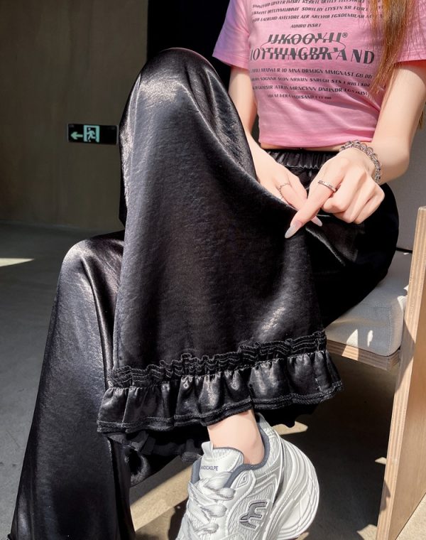 Drape wood ear spring and summer wide leg pants for women - Image 5