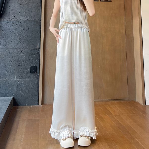 Drape wood ear spring and summer wide leg pants for women - Image 6