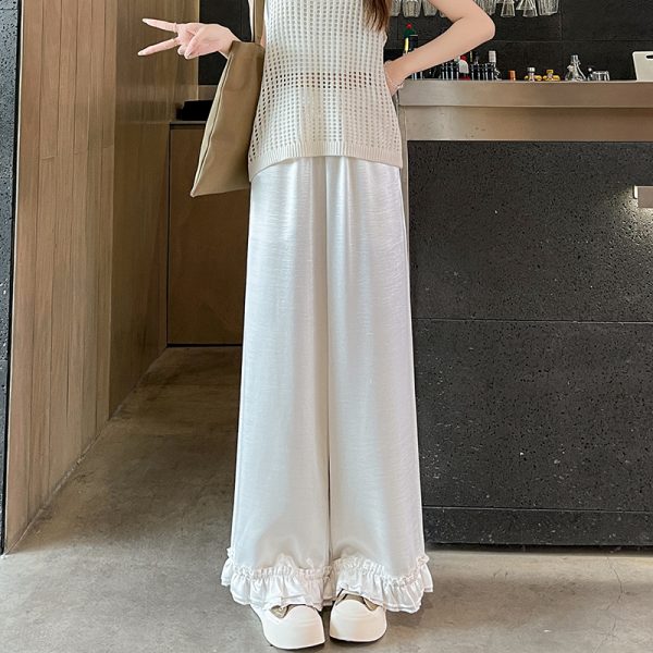 Drape wood ear spring and summer wide leg pants for women - Image 7
