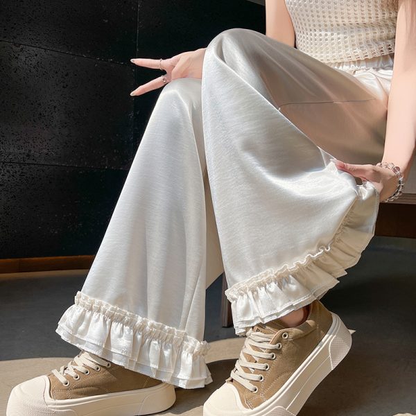 Drape wood ear spring and summer wide leg pants for women - Image 8